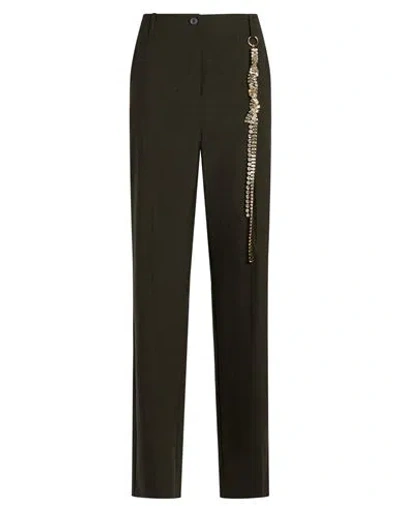 Circus Hotel Woman Pants Dark Green Size 4 Virgin Wool, Elastane