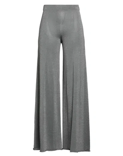 Circus Hotel Woman Pants Grey Size 8 Viscose, Polyamide, Metallic Fiber, Polyester