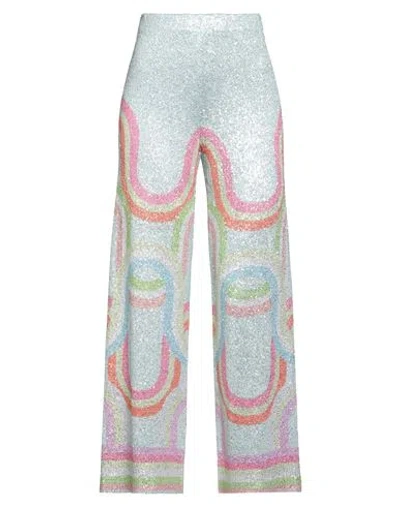 Circus Hotel Woman Pants Light Green Size 2 Polyamide, Polyester In Gray