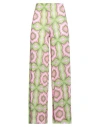 Circus Hotel Woman Pants Lime Green Size 6 Cotton, Viscose, Polyester In Green