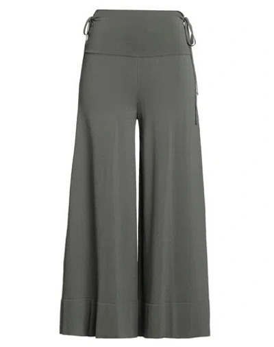 Circus Hotel Woman Pants Military Green Size 6 Viscose, Polyamide
