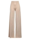 Circus Hotel Woman Pants Sand Size 4 Viscose, Polyamide, Metallic Fiber, Polyester In Beige