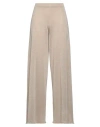 Circus Hotel Woman Pants Sand Size 6 Viscose, Polyester In Beige