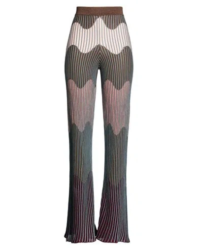 Circus Hotel Woman Pants Slate Blue Size 8 Viscose, Polyamide, Metal, Polyester In Multi
