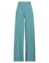 Circus Hotel Woman Pants Turquoise Size 10 Viscose, Polyamide, Metallic Fiber, Polyester In Blue