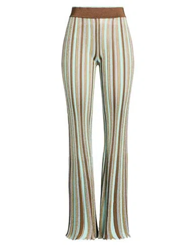 Circus Hotel Woman Pants Turquoise Size 6 Viscose, Polyester, Polyamide, Metallic Fiber In Multi
