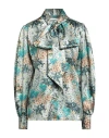 Circus Hotel Woman Shirt Light Green Size 4 Polyester, Elastane In Green