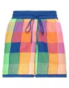 Circus Hotel Woman Shorts & Bermuda Shorts Blue Size 6 Polyester In Blue
