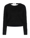 Circus Hotel Woman Sweater Black Size 10 Mohair Wool, Polyamide, Virgin Wool In Black