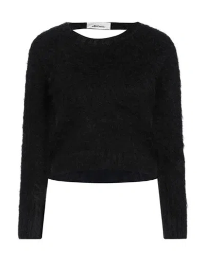 Circus Hotel Woman Sweater Black Size 8 Mohair Wool, Polyamide, Virgin Wool
