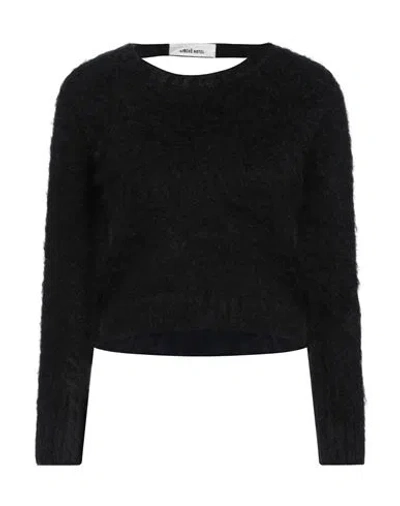 Circus Hotel Woman Sweater Black Size 10 Mohair Wool, Polyamide, Virgin Wool