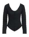 Circus Hotel Woman Sweater Black Size 8 Viscose, Polyamide In Black