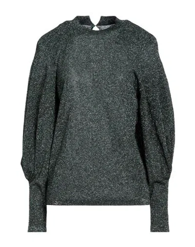 Circus Hotel Woman Sweater Emerald Green Size 6 Viscose, Polyester