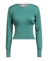 Circus Hotel Woman Sweater Green Size 4 Viscose, Polyamide, Metal, Polyester In Green