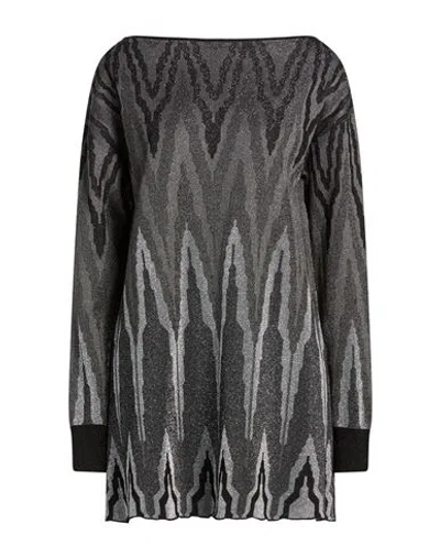 Circus Hotel Woman Sweater Grey Size 10 Viscose, Polyamide, Metallic Fiber, Polyester In Gray