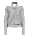 Circus Hotel Woman Sweater Grey Size 6 Viscose, Polyamide, Metal, Polyester In Gray