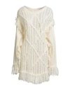 Circus Hotel Woman Sweater Ivory Size M Wool, Acrylic, Polyamide, Alpaca Wool In White