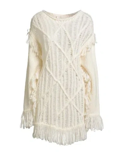 Circus Hotel Woman Sweater Ivory Size M Wool, Acrylic, Polyamide, Alpaca Wool In White
