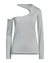 Circus Hotel Woman Sweater Light Grey Size 8 Viscose, Polyester, Polyamide