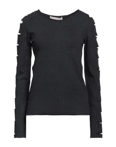 Circus Hotel Woman Sweater Midnight Blue Size 8 Viscose, Polyamide, Metal, Polyester
