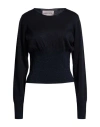 Circus Hotel Woman Sweater Midnight Blue Size 8 Viscose, Polyamide, Metal, Polyester In Blue