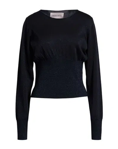 Circus Hotel Woman Sweater Midnight Blue Size 8 Viscose, Polyamide, Metal, Polyester