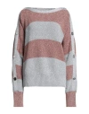 Circus Hotel Woman Sweater Silver Size 10 Polyester, Polyamide In Pink