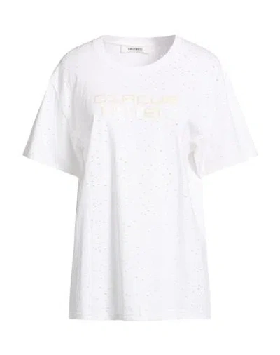 Circus Hotel Woman T-shirt White Size M Cotton