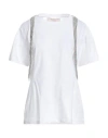 Circus Hotel Woman T-shirt White Size M Cotton, Glass, Brass