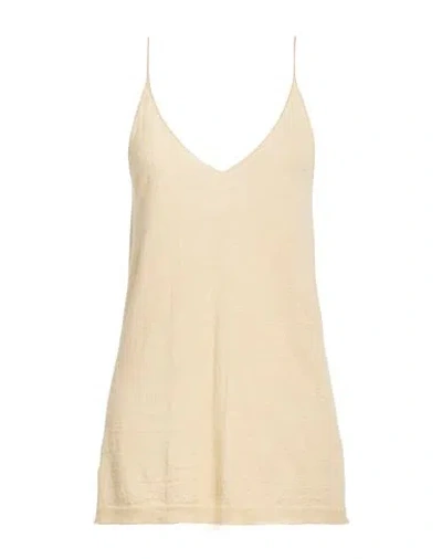 Circus Hotel Woman Top Beige Size 8 Linen In Neutral
