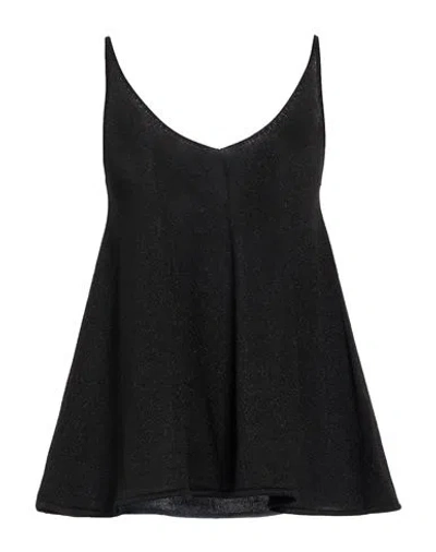 Circus Hotel Woman Top Black Size 4 Viscose, Polyamide, Metallic Fiber, Polyester