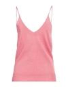 Circus Hotel Woman Top Pink Size 6 Viscose, Polyester In Pink
