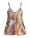 Circus Hotel Woman Top Yellow Size 8 Polyester, Polyamide, Viscose In Yellow