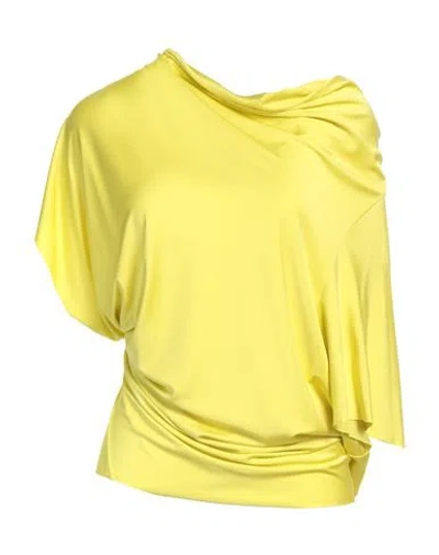 Circus Hotel Woman Top Yellow Size 6 Viscose, Elastane