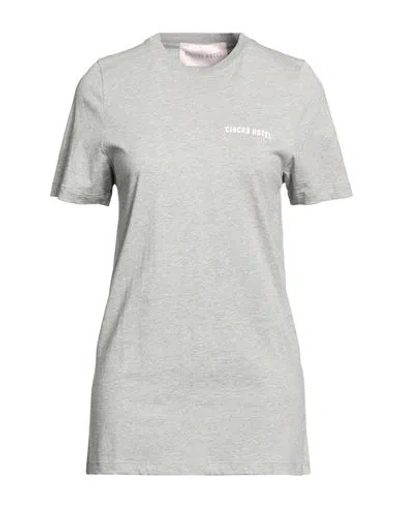 Circus Hotel Woman T-shirt Grey Size M Cotton In Gray