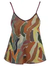 Circus Hotel Printed Lamè Knit Top In Multi