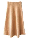 Circus Hotel Wool Midi Skirt In Orange
