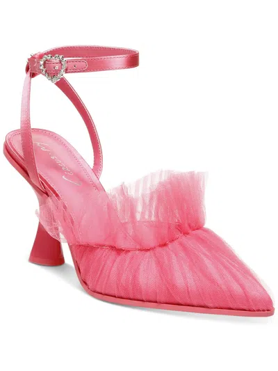 Circus Michelle Womens Tulle Pointed Toe Pumps In Pink