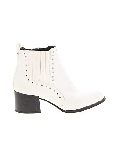 Pre-owned Circus Ny By Sam Edelman Ankle Boots In White