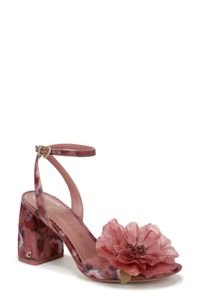 Circus Ny By Sam Edelman Aria Flower Ankle Strap Sandal In Berry Blush Multi