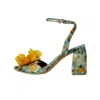 Circus Ny By Sam Edelman Aria Flower Heeled Sandal Cool Mint Multi J5188f1300 Women's In Green