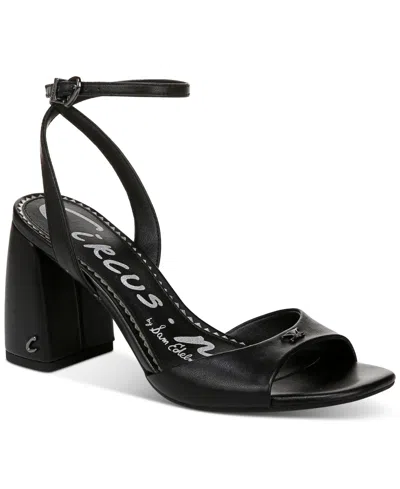 Circus Ny By Sam Edelman Aria Two-piece Block-heel Dress Sandals In Black
