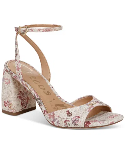 Circus Ny By Sam Edelman Aria Two-piece Block-heel Dress Sandals In Natural Blush Floral Multi