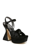 Circus Ny Audrea Platform Sandal In Black Shimmer Velvet