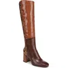 Circus Ny By Sam Edelman Women's Billie Wide-calf Knee-high Block-heel Dress Boots In Brown