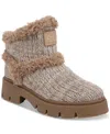 Circus Ny By Sam Edelman Clare Cozy Knit Lug-sole Booties In Natural Multi,nutmeg