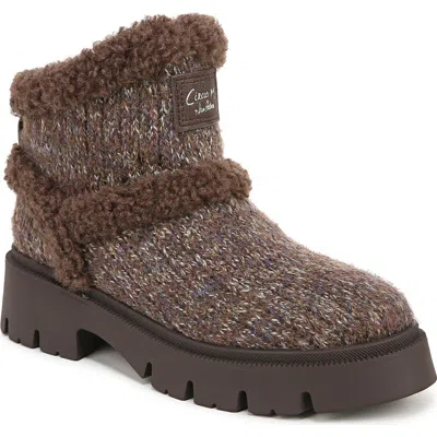 Circus Ny By Sam Edelman Clare Faux Fur Lined Bootie In Brown Multi/teddy Brown