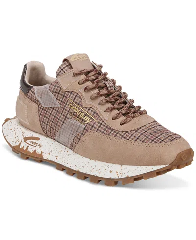 Circus Ny By Sam Edelman Devyn Lace-up Jogger Sneakers In Tuscan Taupe Tweed Multi