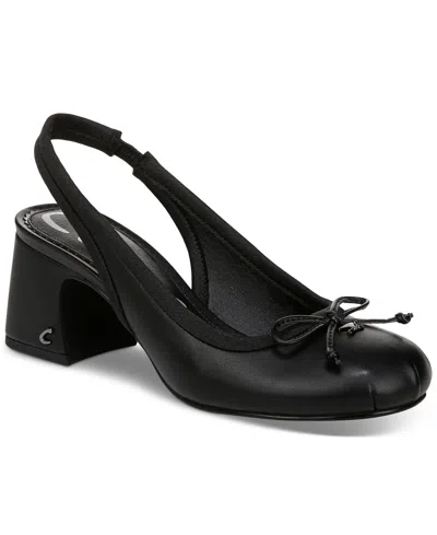 Circus Ny By Sam Edelman Diane Slingback Block-heel Ballet Pumps In Black