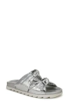 Circus Ny By Sam Edelman Estelle Double Knotted Footbed Sandals In Soft Silver